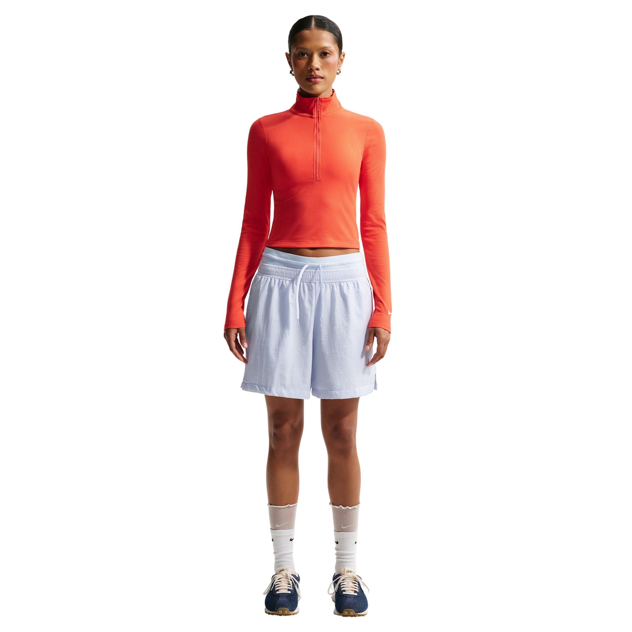 Nike Women's Sportswear Loose High-Waisted Lightweight Ripstop Shorts - BLUE